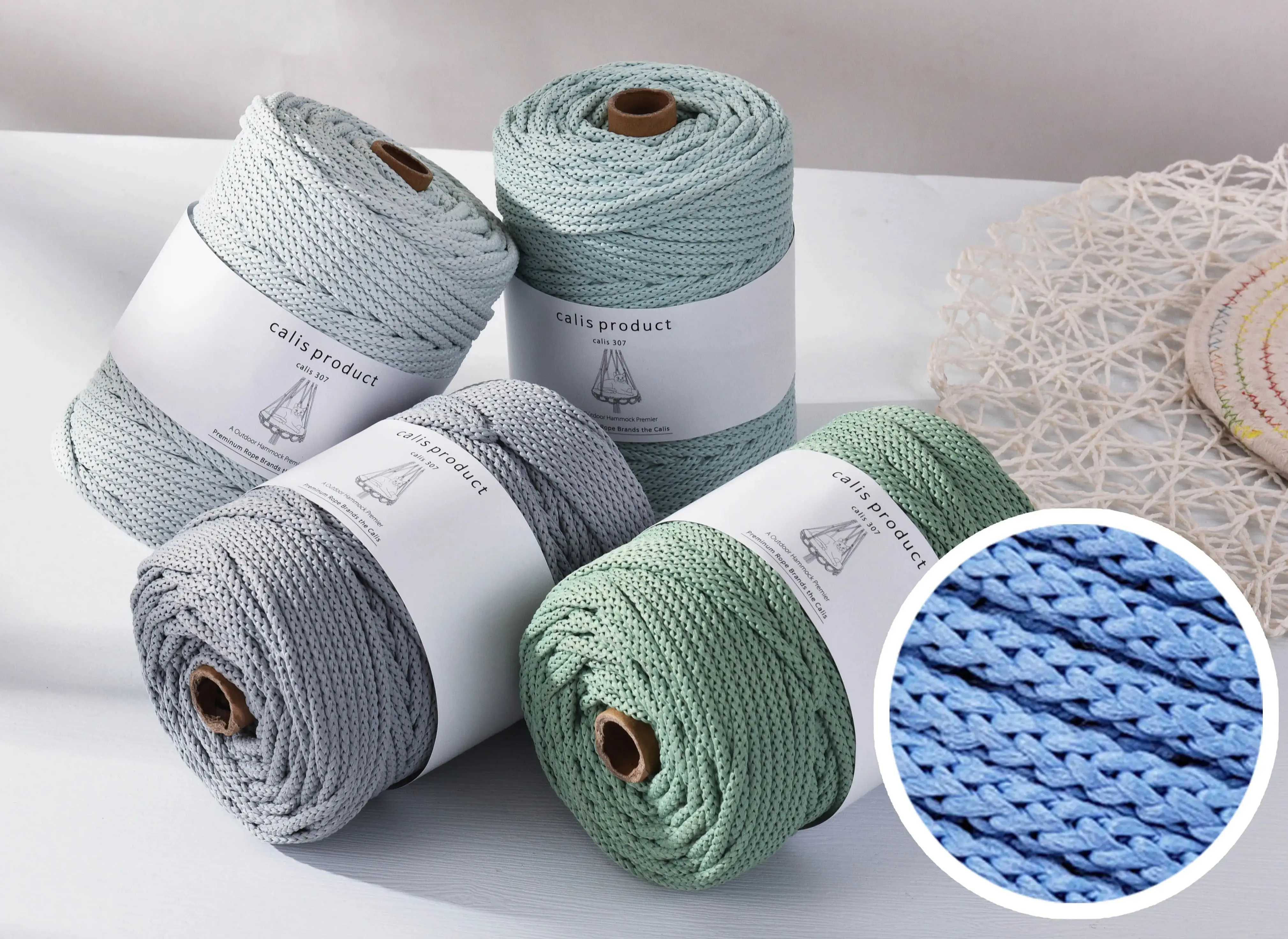 5 мм полиэстеровый вязальный шнур 100 ярдов плетеный для ручного вязания и