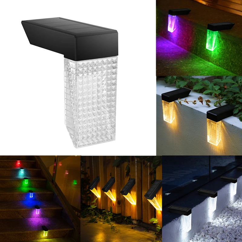 Solar Lighting Waterproof Outdoor Rgb Indoor Garden Path Night Decoration Staircase Scoce Fence Courtyard Exterior Light