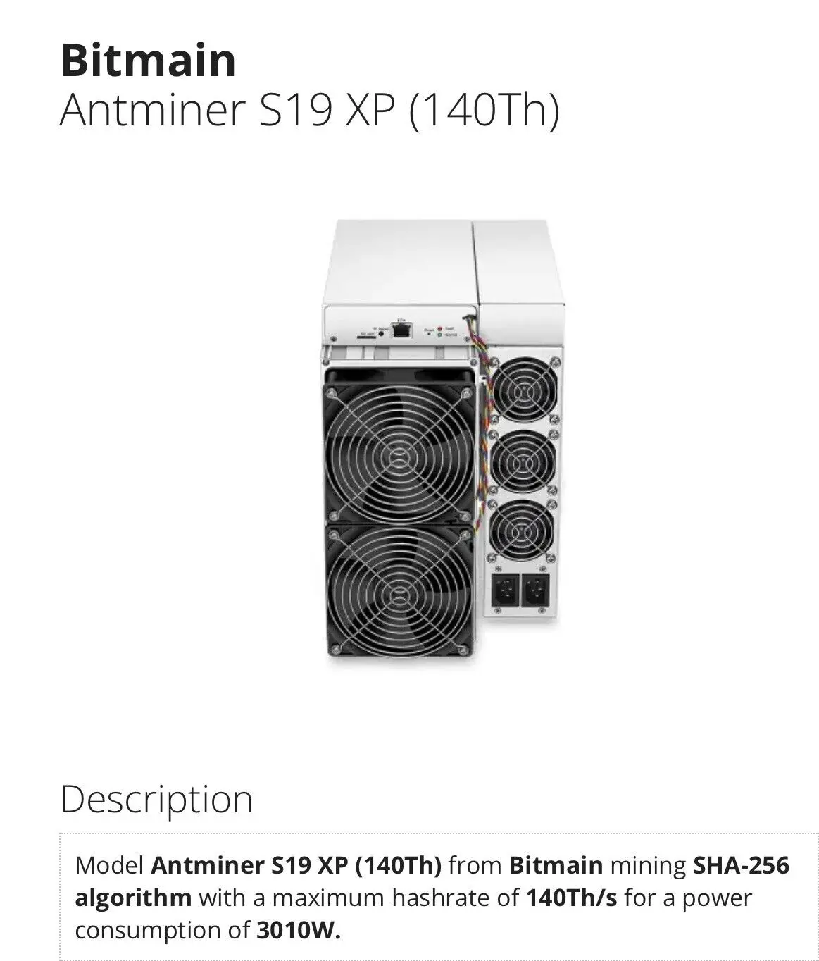 

Купите 2 и получите 1 бесплатно Bitmain Antminer S19 Pro (110Th)