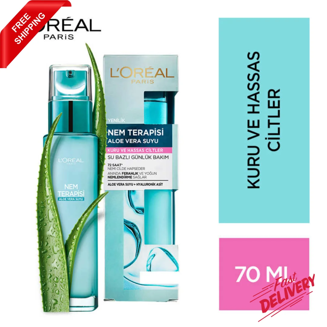 

Loreal Paris Moisture Therapy Aloe Vera Juice Care Cream Sensitive 70 ml Moisturize Dry skin