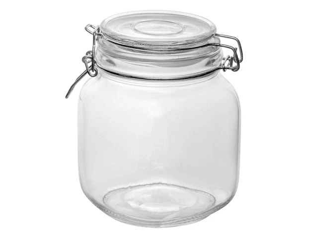 Банка для сыпучих продуктов стеклянная WECKER (Веккер) 1000 мл PERFECTO LINEA (Банка с
