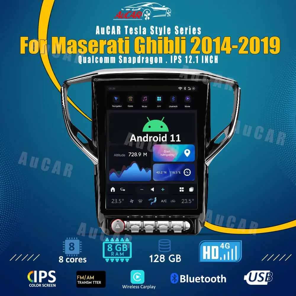 Автомобильная магнитола AuCar 12 1 ''T-Style Android 11 GPS-навигация автомобильная