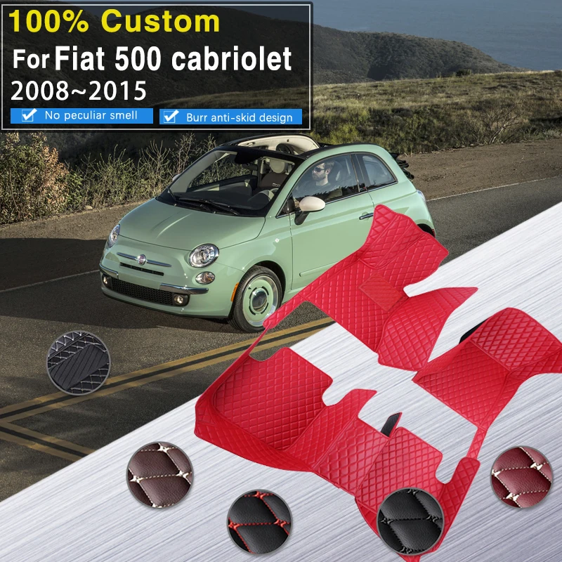 

Car Mats Floor For Fiat 500 Accessories 2008~2015 Tapetes Alfombras Para Autos Car Floor Mat Accessoires Voiture Car Accessories