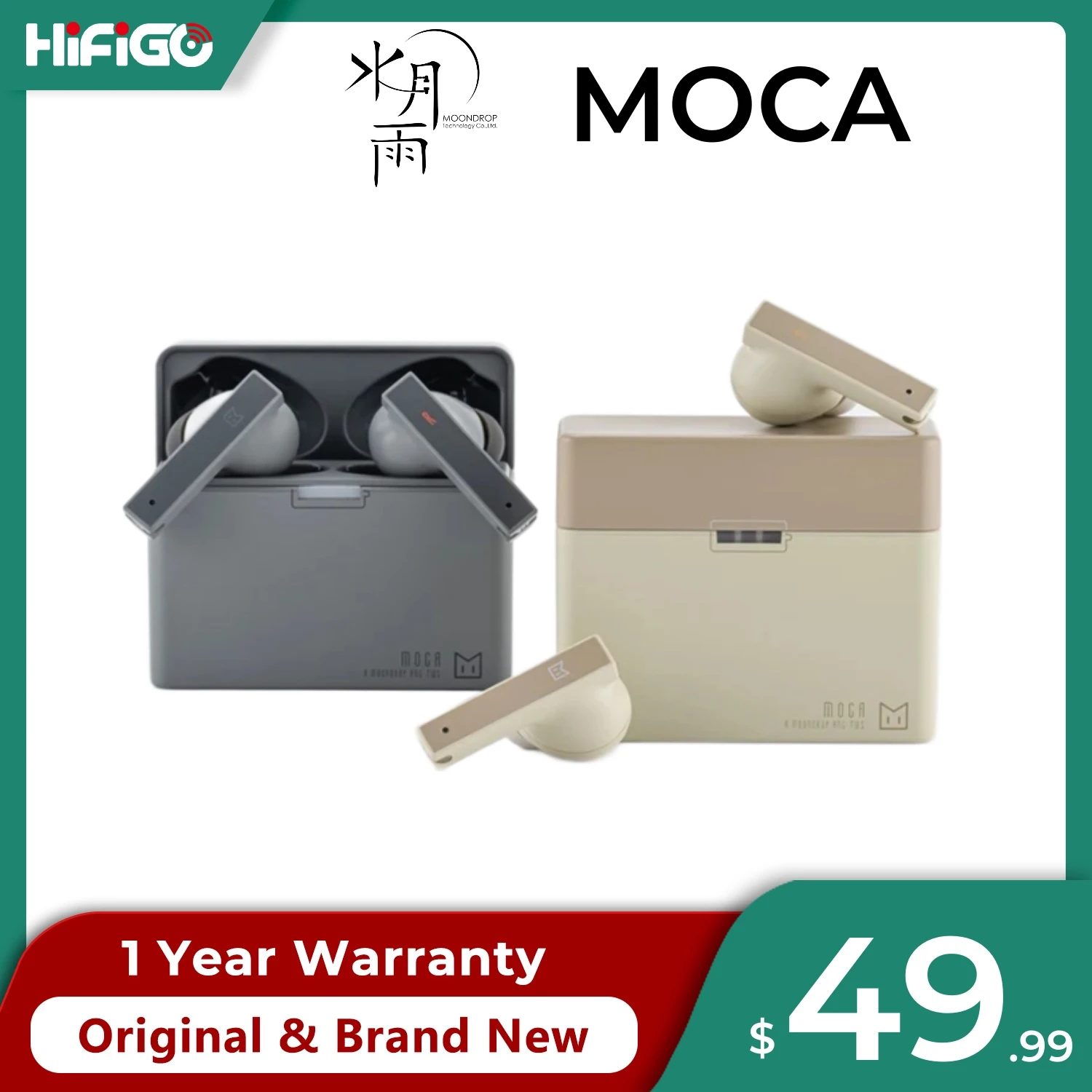 MOONDROP MOCA Hi-Fi качество звука ANC TWS с низкой задержкой автоматическое