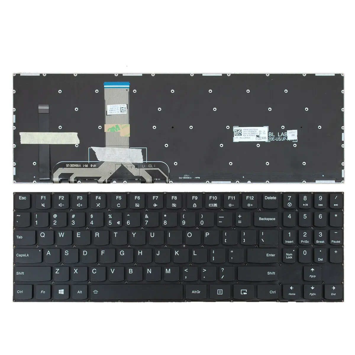 

New English US Layout Keyboard For Lenovo Legion Y520 Y520-15IKB Y720 R720 R720-15IKB Y720-15IKB 15 15IKB 9Z.NDKBN.D01 LA Backl