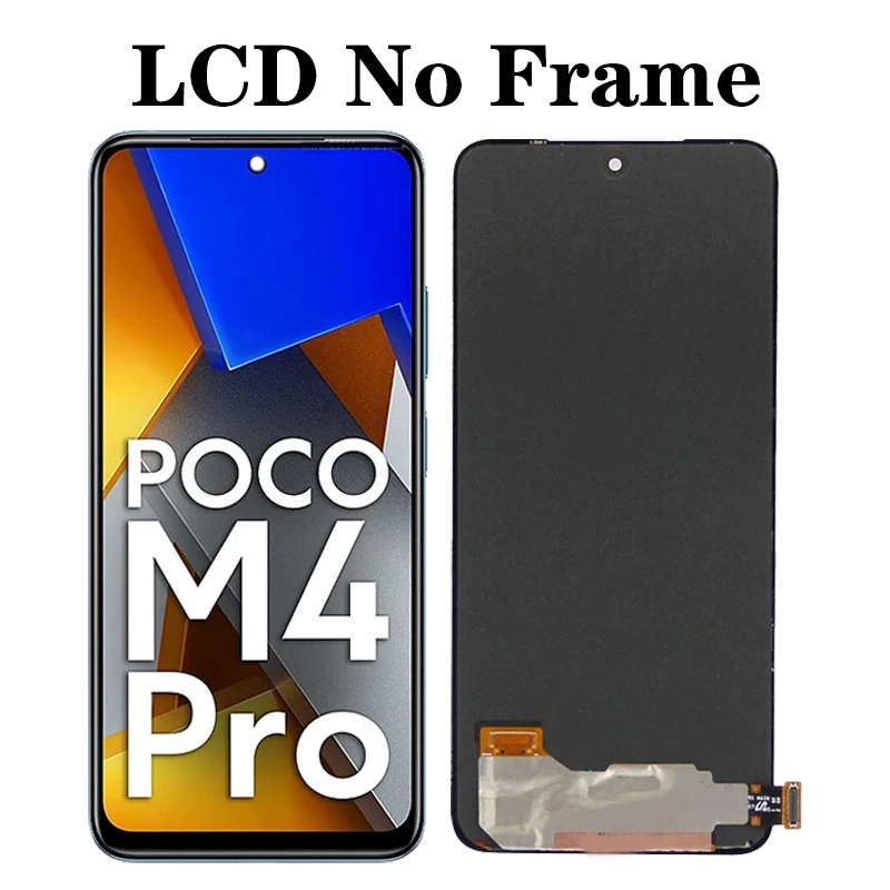 Сенсорный экран AMOLED 6 43 дюйма для Xiaomi Poco M4 Pro LCD 2201117PI 2201117PG MZB0B5VI панель 4G
