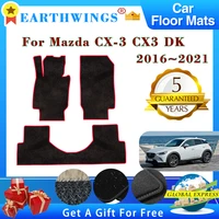 car floor mats for mazda cx3 cx 3 cx 3 dk 2017 2018 20162021 carpets panel anti slip pad premium custom foot pads accessories