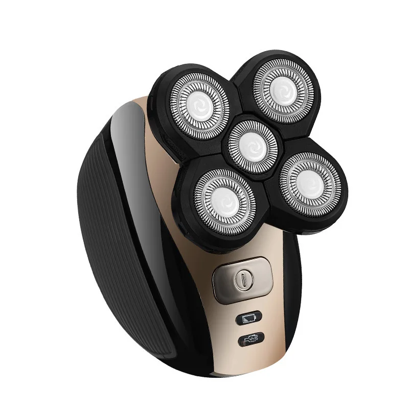 

5 IN 1 4D Electric Shaver Rotary Rechargeable Bald Head Beard Trimmer