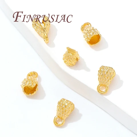 Позолоченные наконечники для бижутерии FINRUSIAC, 20 штук