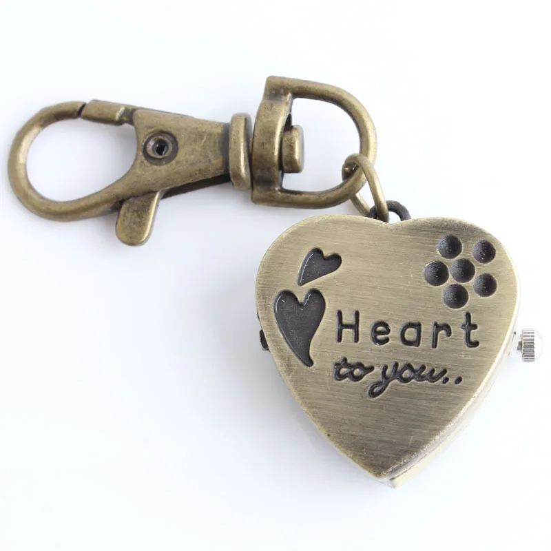 Часы с подвеской в форме сердца уникальные креативные кварцевые карманные часы