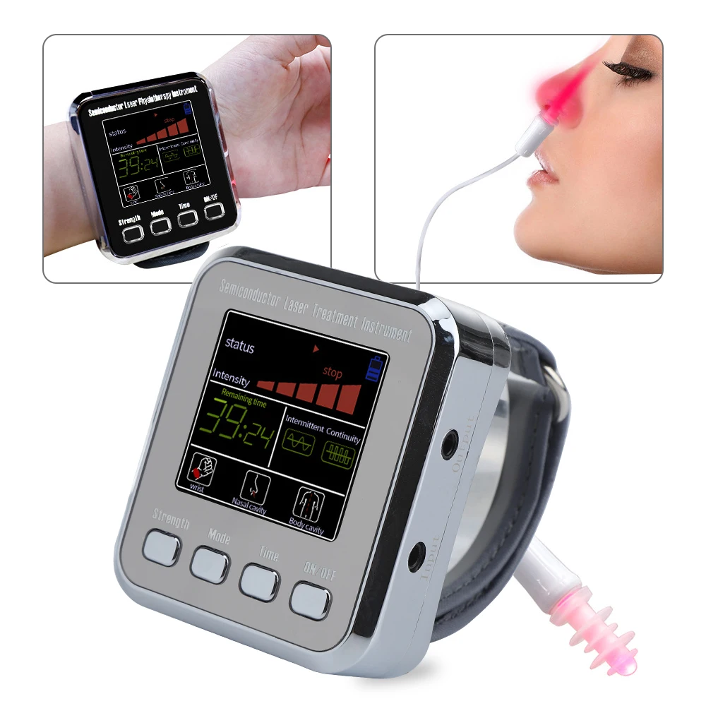 

12 Holes 650nm Laser Therapy Watch LLLT Wrist Watch For Diabetes Cholesterol Hypertension Treatment Laser Sinusitis Therapy