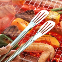 multi function bbq tongs non slip handle stainless steel fried barbecue clip salad bread clamp kitchen tools meat food clip