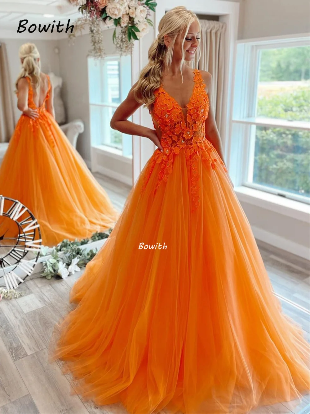 

Bowith Evening Party Dress Formal Graduation Dresses A Line Celebrity Dress with Tiered Layers Elegant Party Gown for Women