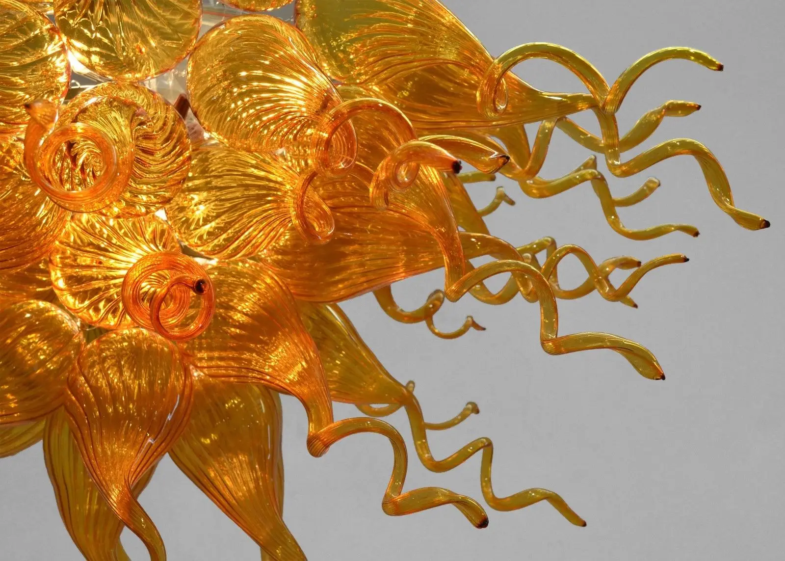 Longree медово-желтая люстра ручной работы из дутого стекла в стиле Chihuly подвеска