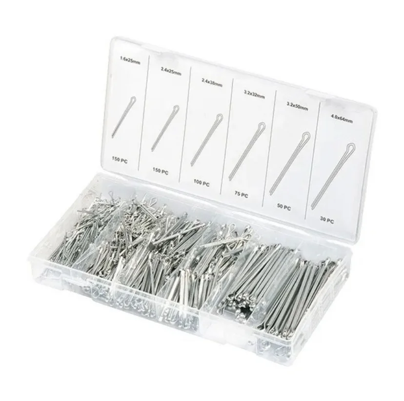 Набор шплинтов, S головки х L: 1.6 х 25.2, 3 х 25.2, 3 х 38, 3, 1 х 32, 3, 1 х 50.4 х 63 мм, 555 предметов Сибртех 47604 Набор шплинтов, S головки х L: 1.6 х 25.2, 3 х 25.2, 3 х 38, 3, 1 х 32, 3, 1 х 50.4 х 63 мм, 555 предметов Сибртех 47604