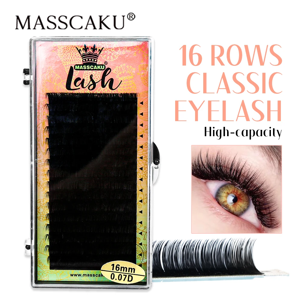 

Оптовая продажа, ресницы Masscaku для наращивания классического объема, корейские натуральные ресницы из ПБТ-волокна, Индивидуальные Накладные ресницы из искусственной норки