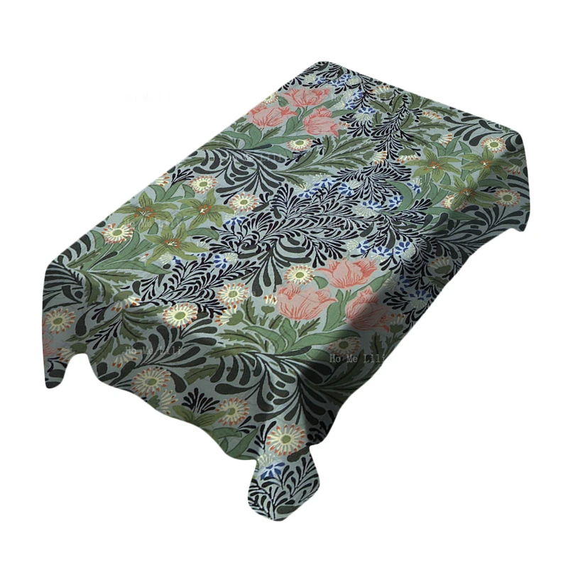 

William Morris Golden Lily Papier Peint Art Nouveau Vintage Tulip Print Tablecloth By Ho Me Lili For Dining Room Kitchen