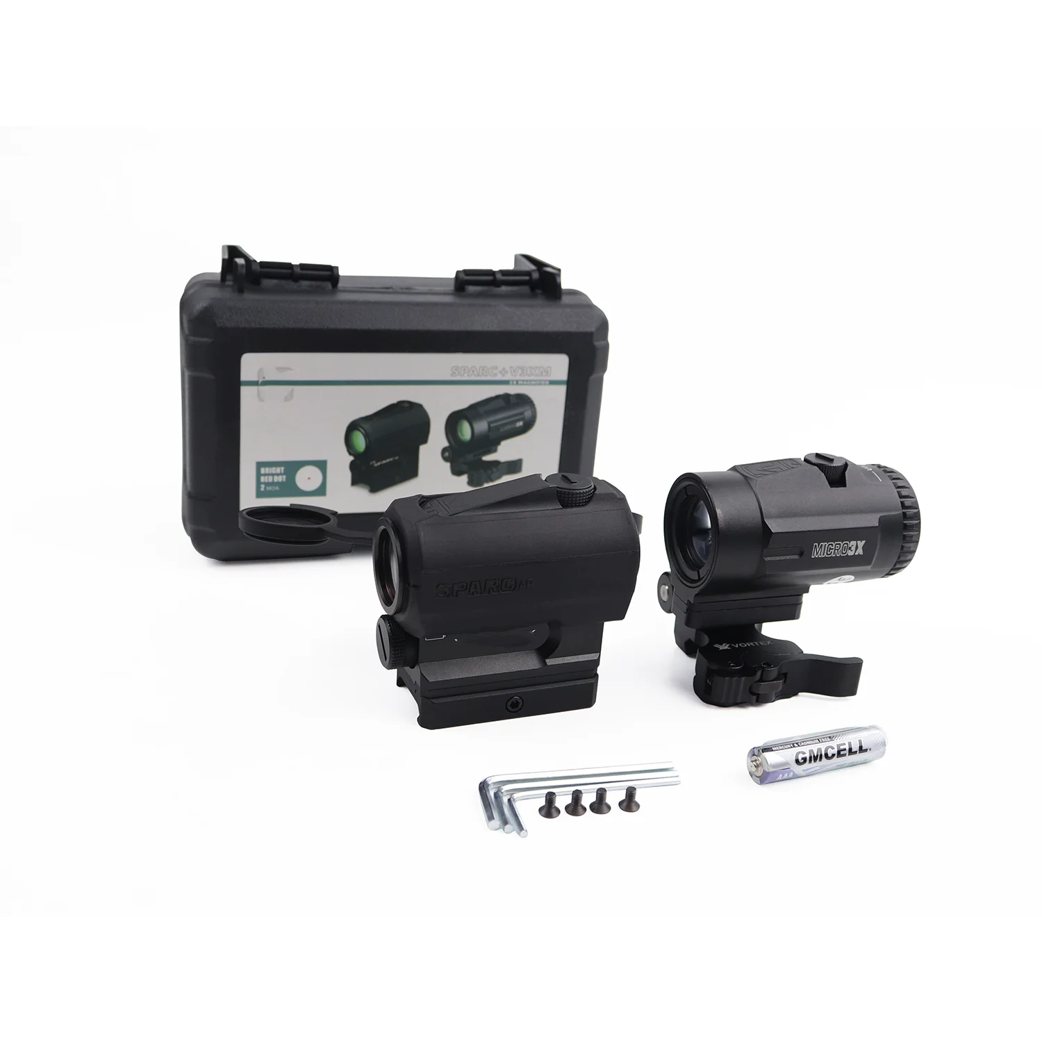 

New Combination Tactical Optics SPARC Red Dot Sight and 3X Magnifier 2MOA Reticle for Hunting