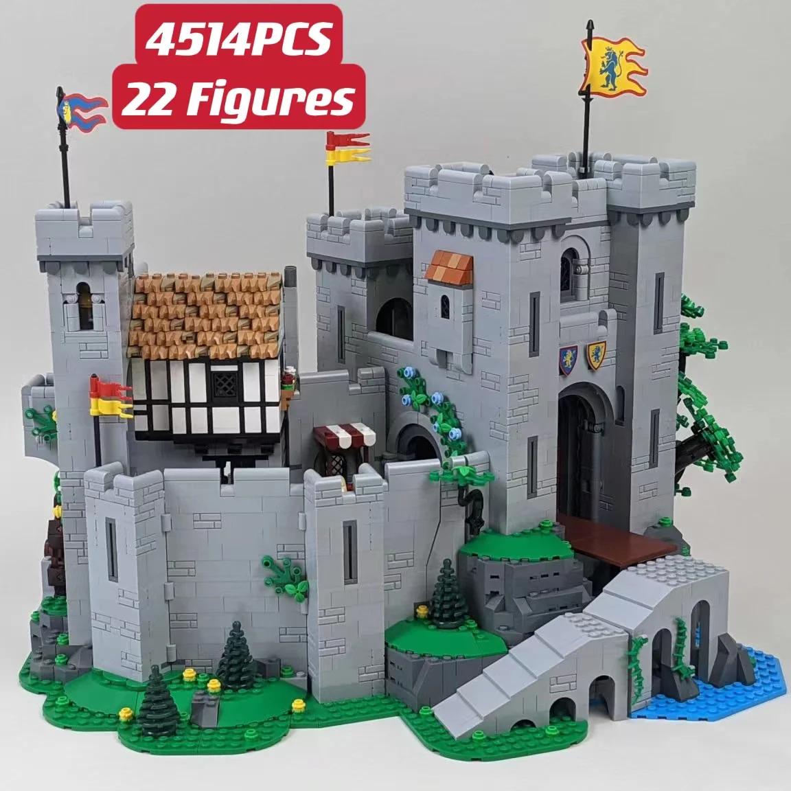

New Creative 4514PCS Castle Knights bricks DIY Military War 10305 Building Blocks Toys for Kids Christmas Gifts