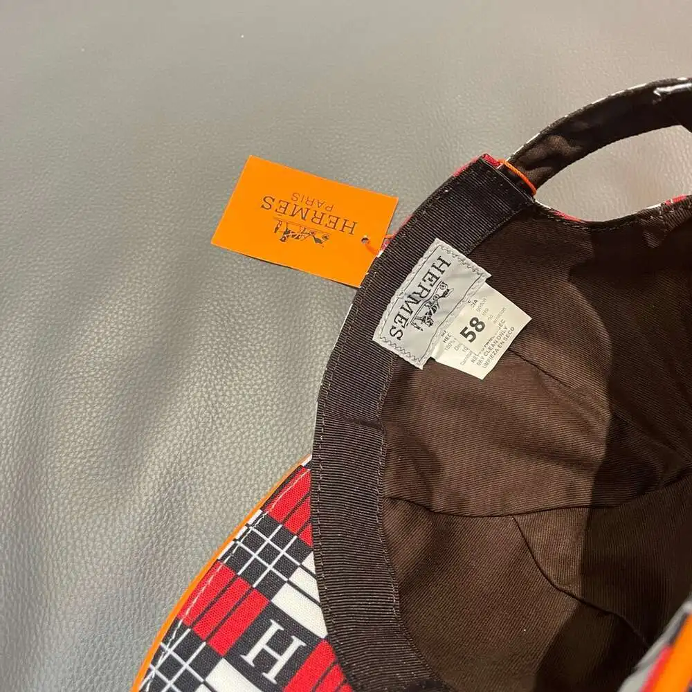 HERMÈS Style Copy1:1 Модные Новые БейсБолок КлассичесКие Простые С ВышиВкой В КлетКу