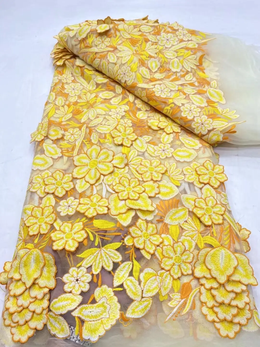 Нигерийская Тюлевая кружевная ткань для шитья свадебное платье шифон