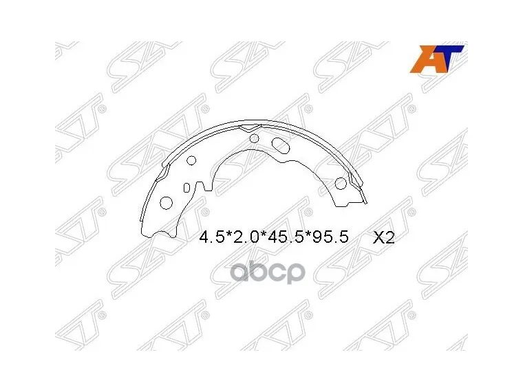 Колодки Ручного Тормоза Isuzu Elf (Комплект 2Шт) Sat арт. ST-8-97020-250-2