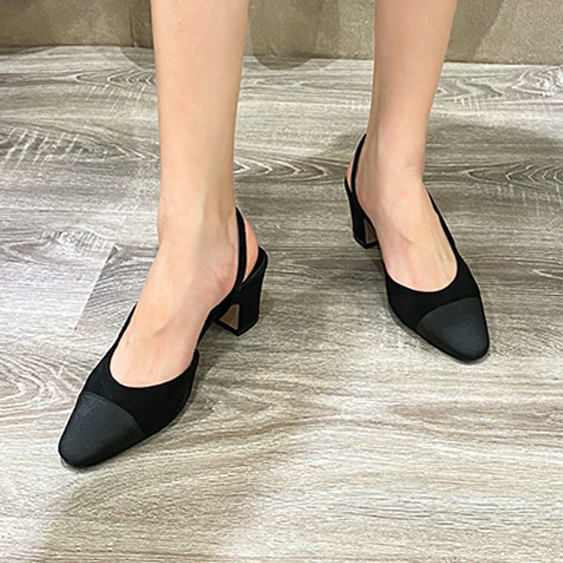 Сандалии женские с ремешком сзади лоскутные босоножки из флока туфли на