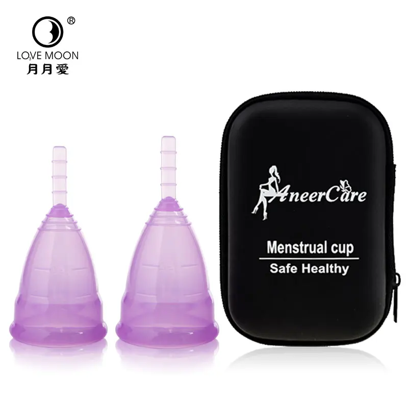 

2 шт., Женская менструальная чаша из медицинского силикона