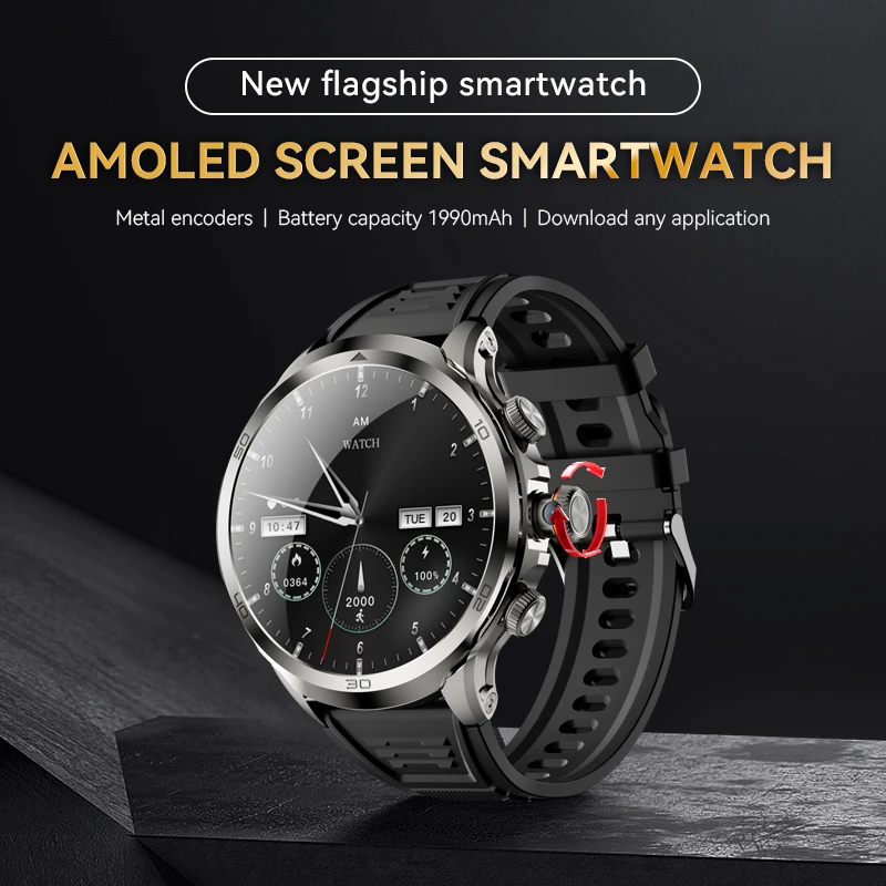 Фото Vwar Core4 Android Smart Watch 1.85inch AMOLED Screen 3GB RAM 32GB ROM 4G Network Smartwatch Men Google Play WIFI GPS Sim Card №3
