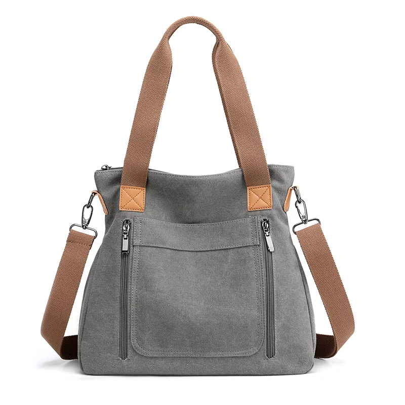 

2020 Summer New Ladies Casual Versatile Trend Fashion One Shoulder Crossbody Portable Large Capacity Canvas Bag