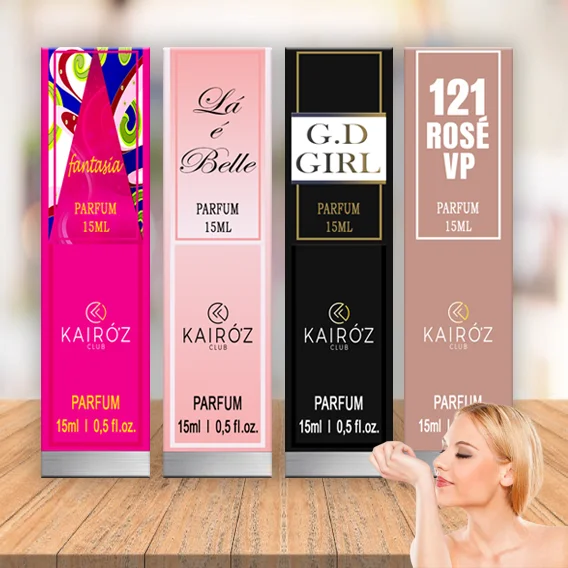 

Kit com 4 perfumes importados Alta Fixação mini perfume 15ml Fragrância internacional