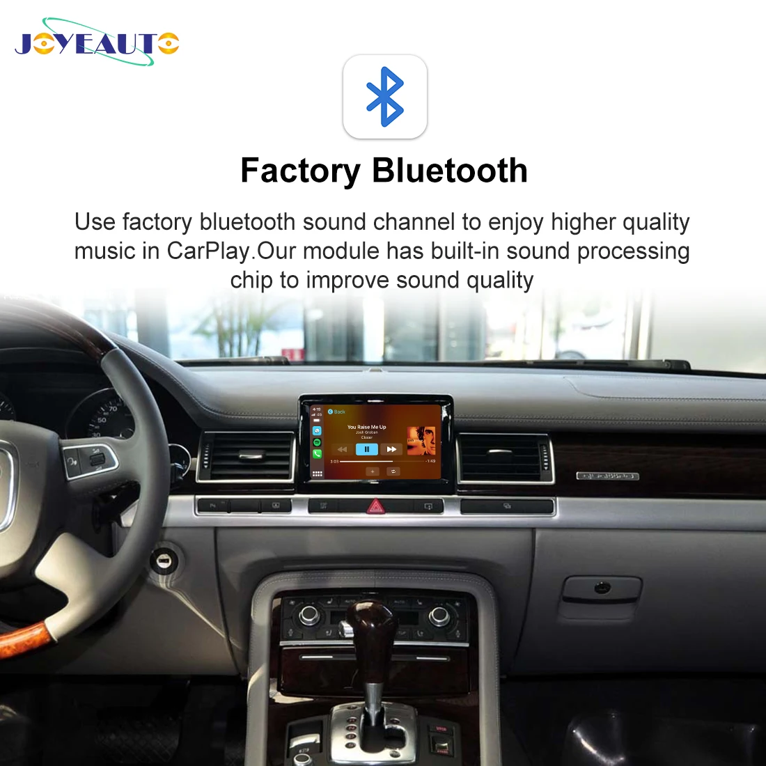 

Joyeauto Apple CarPlay беспроводной для Audi MMI 2G A4 A5 A6 2006-2009 Android Авто Carplay модуль декодер коробка Netflix динамик радио