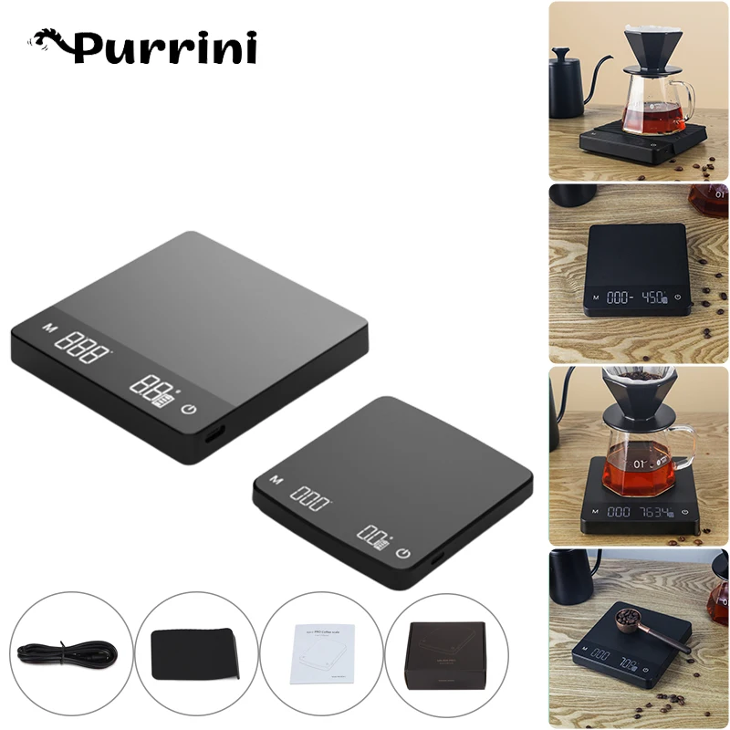 

Высокоточные Электронные цифровые весы для кофе, 3 кг/0,1 г