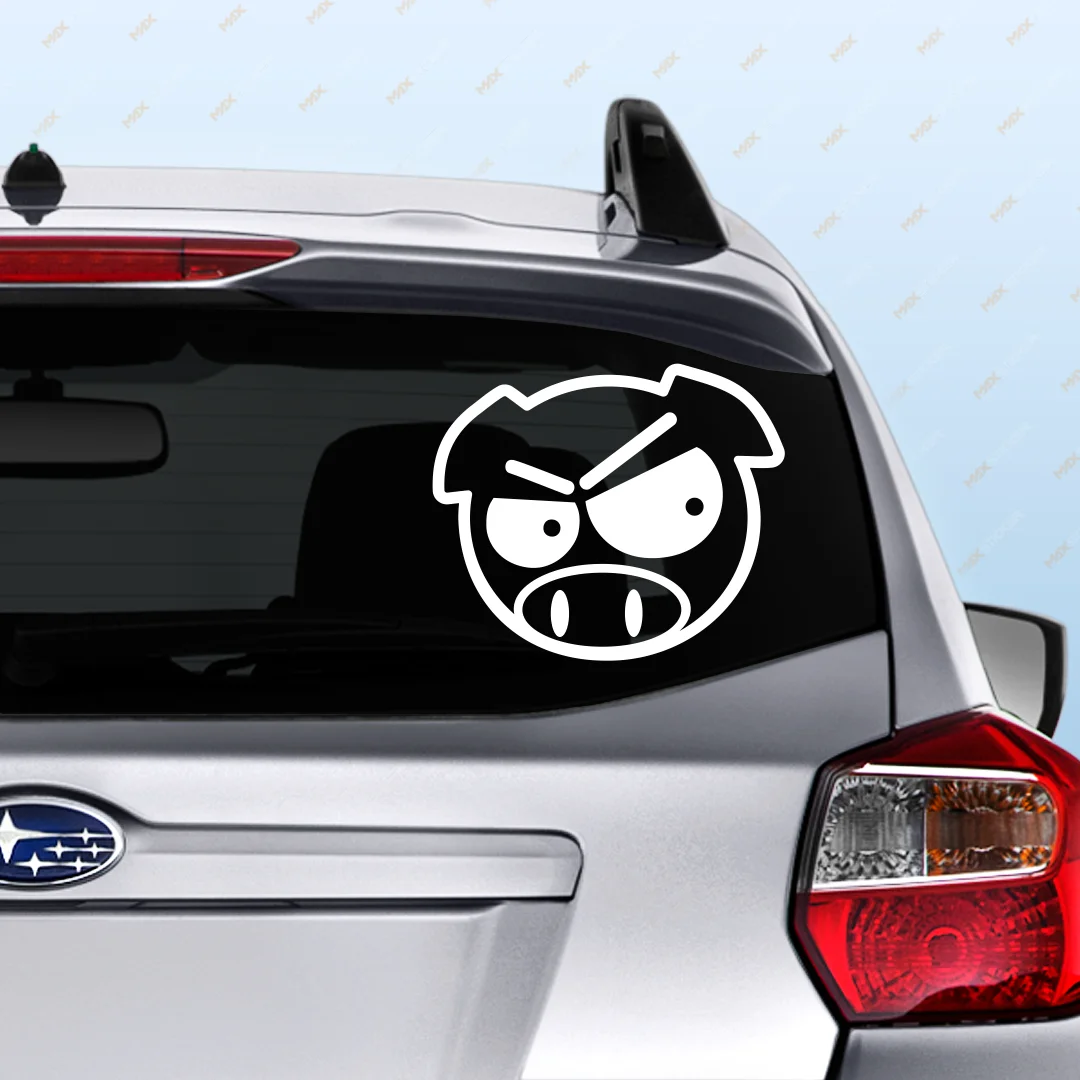 Виниловая наклейка на авто для SUBARU - Свинка СУБАРУ стикер автомобиль свинья