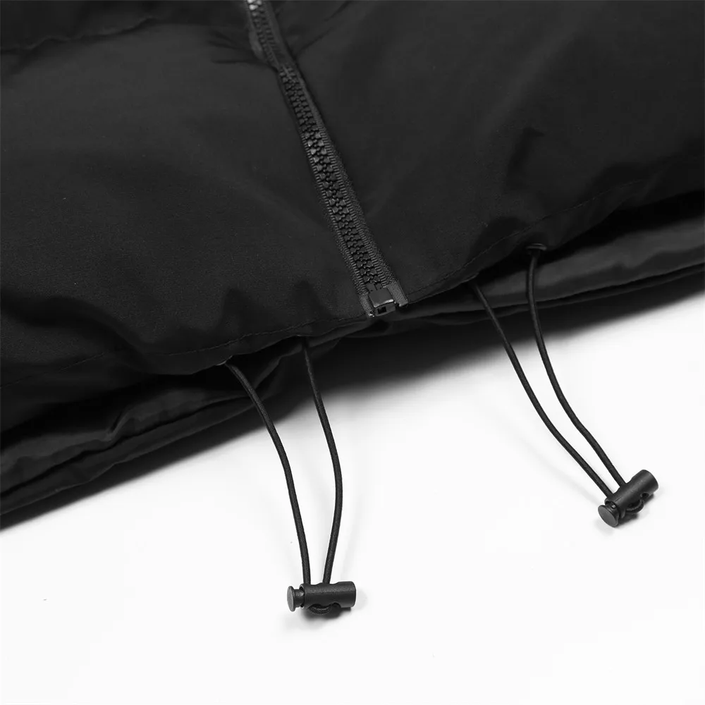 Cow Horn Masked Hooded Cotton Jacket Men'S Winter Men'S Tide Loose Drawstring Warm Thickened Cotton Clothing Outer Wear