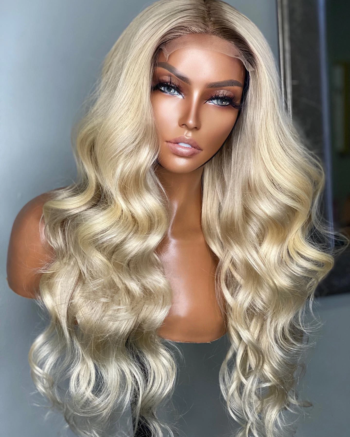 613 Blonde Lace Front Wig 360 13x4 Transparent Lace Frontal Wig Pre Plucked 28 30 Inch Brazilian Body Wave Color Human Hair Wigs