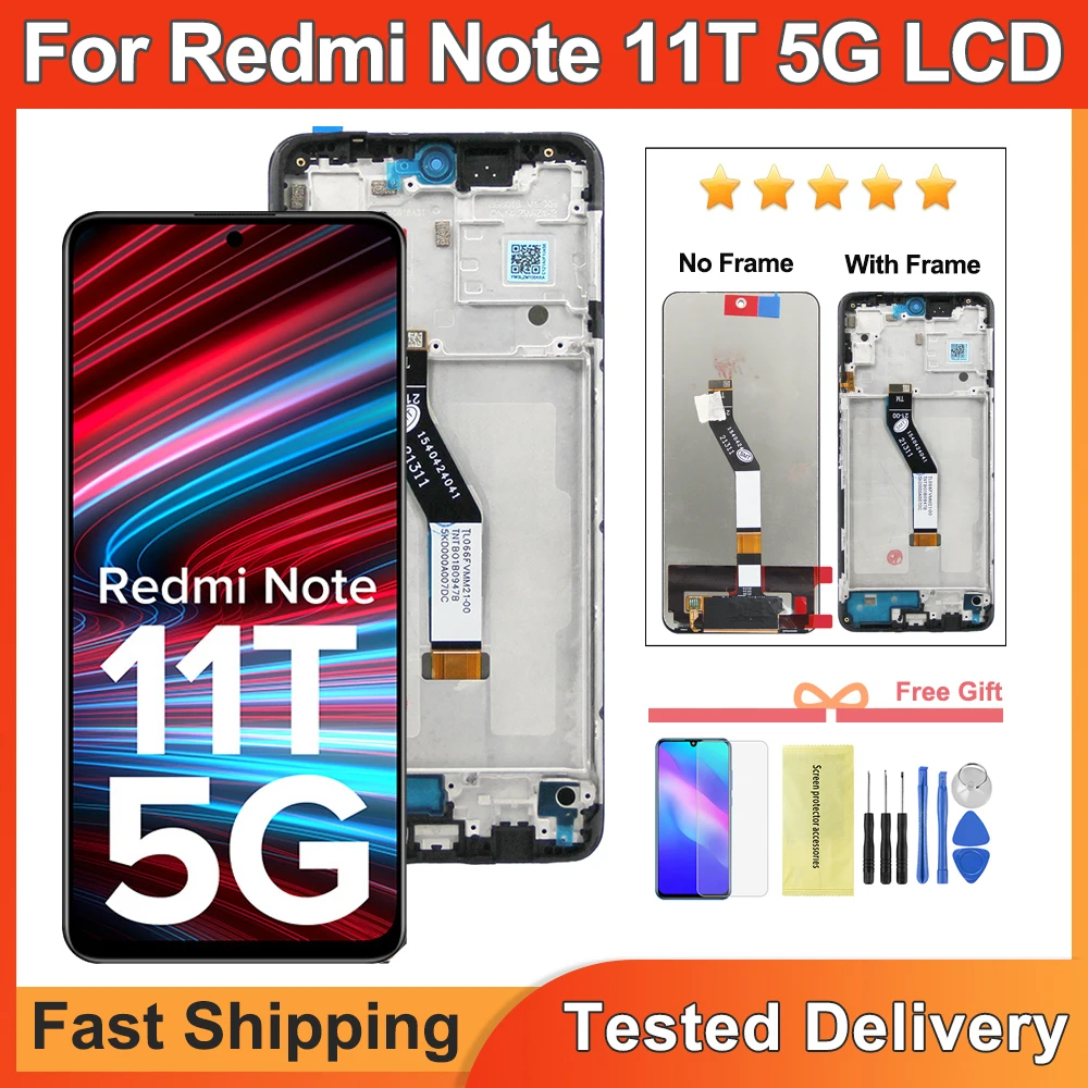 6 6-дюймовый IPS ЖК-дисплей Для Xiaomi Redmi Note 11T С Емкостным Сенсорным Экраном И Заменой