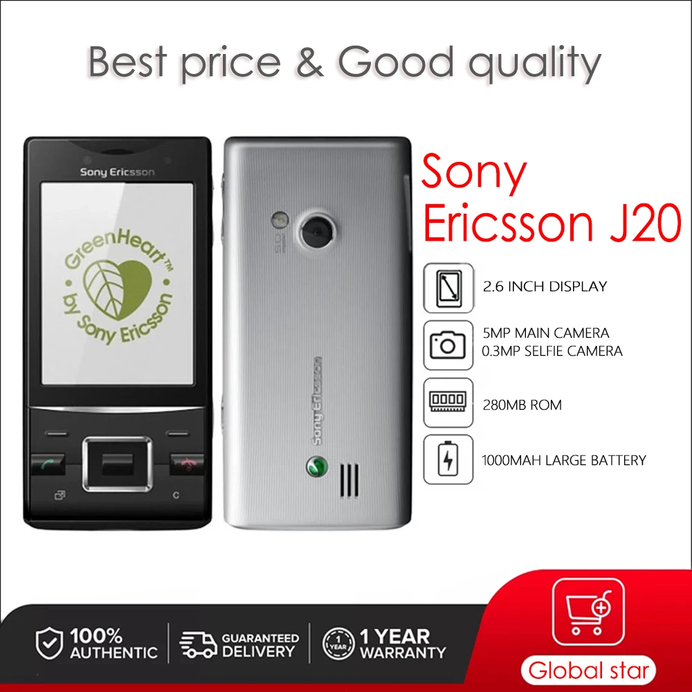 

Sony Ericsson Hazel J20 J20i оригинальный 2,6 дюймов 5MP 1000 мАч 3G Sony Ericsson Hazel мобильный телефон высококачественный сотовый телефон