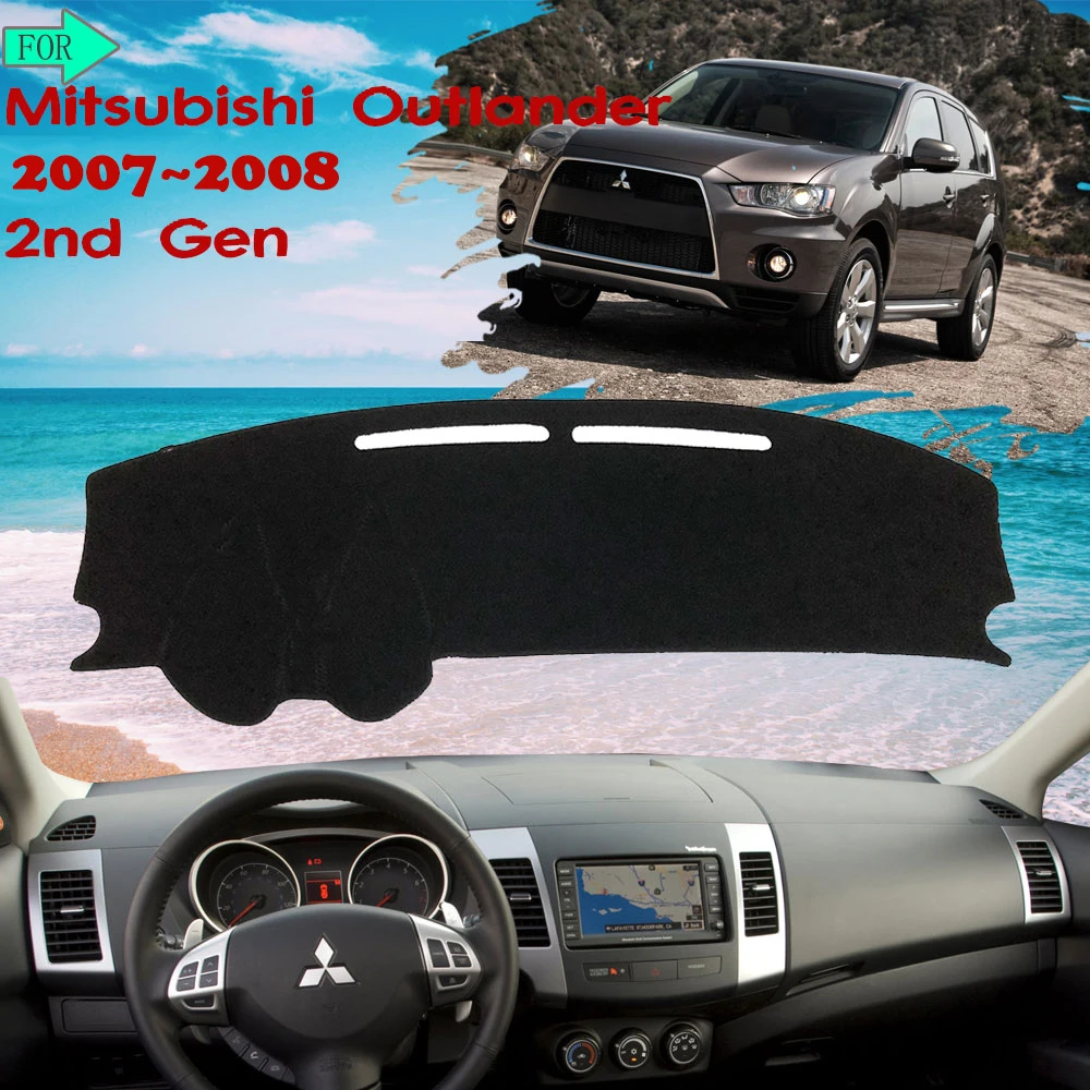 

Dashboard Cover Protective Avoid Light Carpet Mat for Mitsubishi Outlander 2007 2008 2nd Gen Car Protect Decorate Accessories