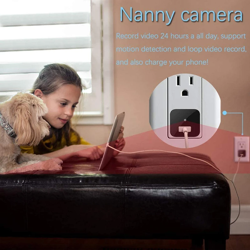 Фото 1080P HD беспроводная мини камера безопасности s с Wi-Fi Usb зарядное устройство Videcam видео регистратор App Remote Monitor №4