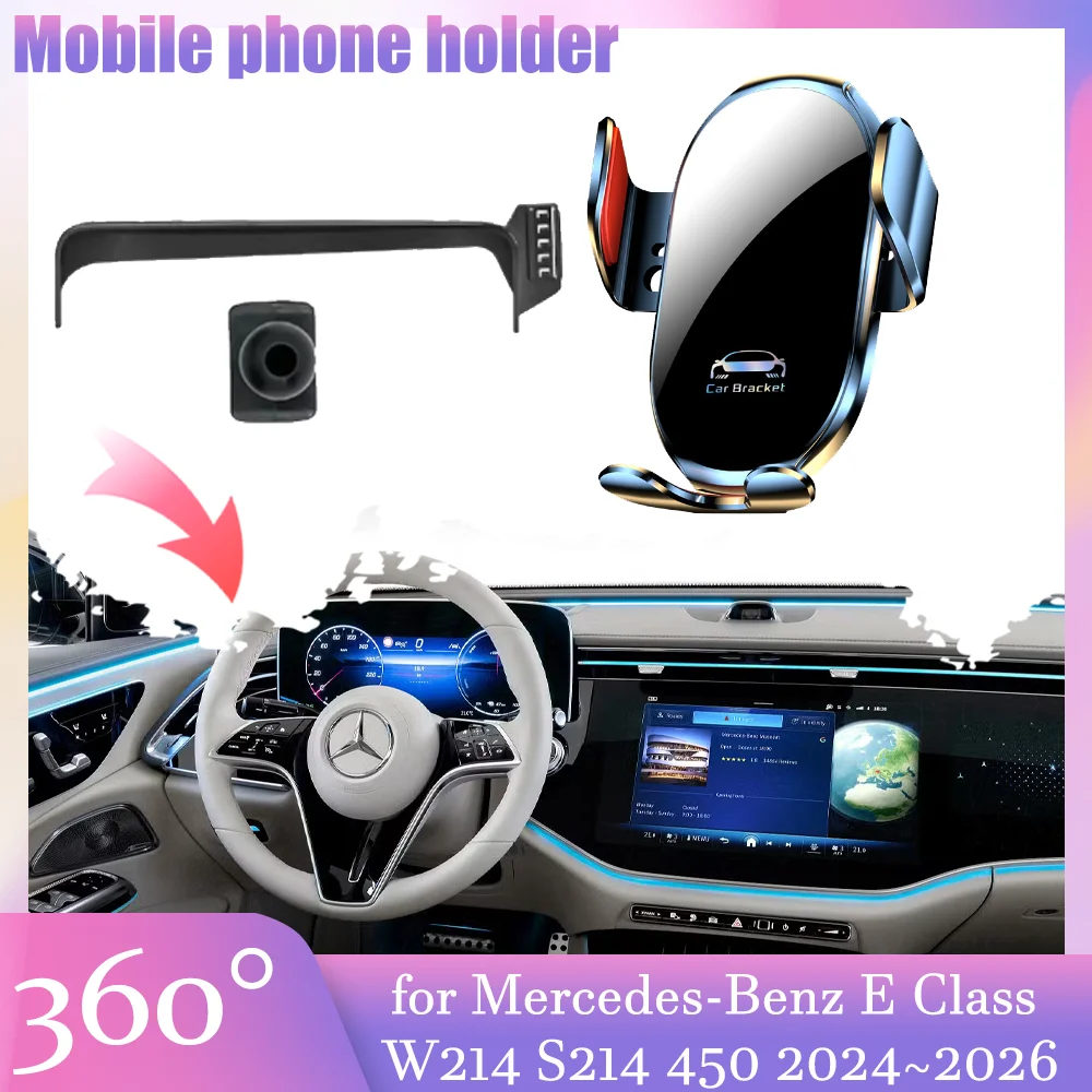 Автомобильный держатель мобильного телефона для Mercedes-Benz E Class W214 S214 450 2024 ~ 2026