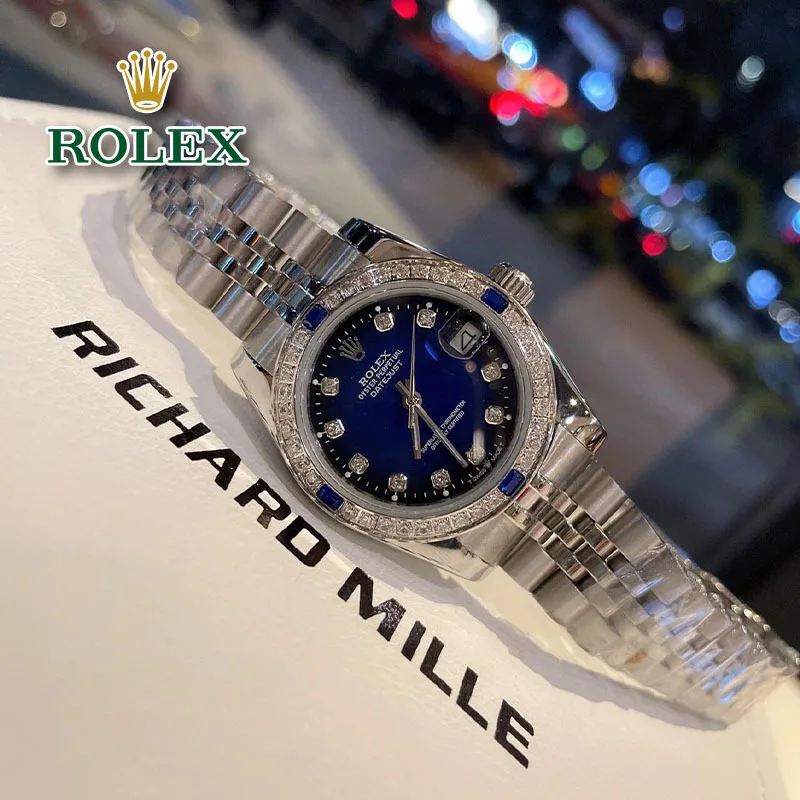 Часы в стиле Rolex великолепные элитные с большим бриллиантовым кольцом