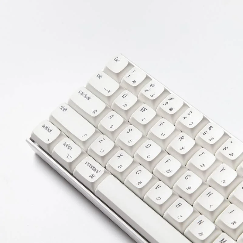 MATHEW TECH XDA Profile PBT Keycap Set For Apple MAC ISO  Japanese Minimalist White Keycap For DIY Mechanical Keyboard Mod