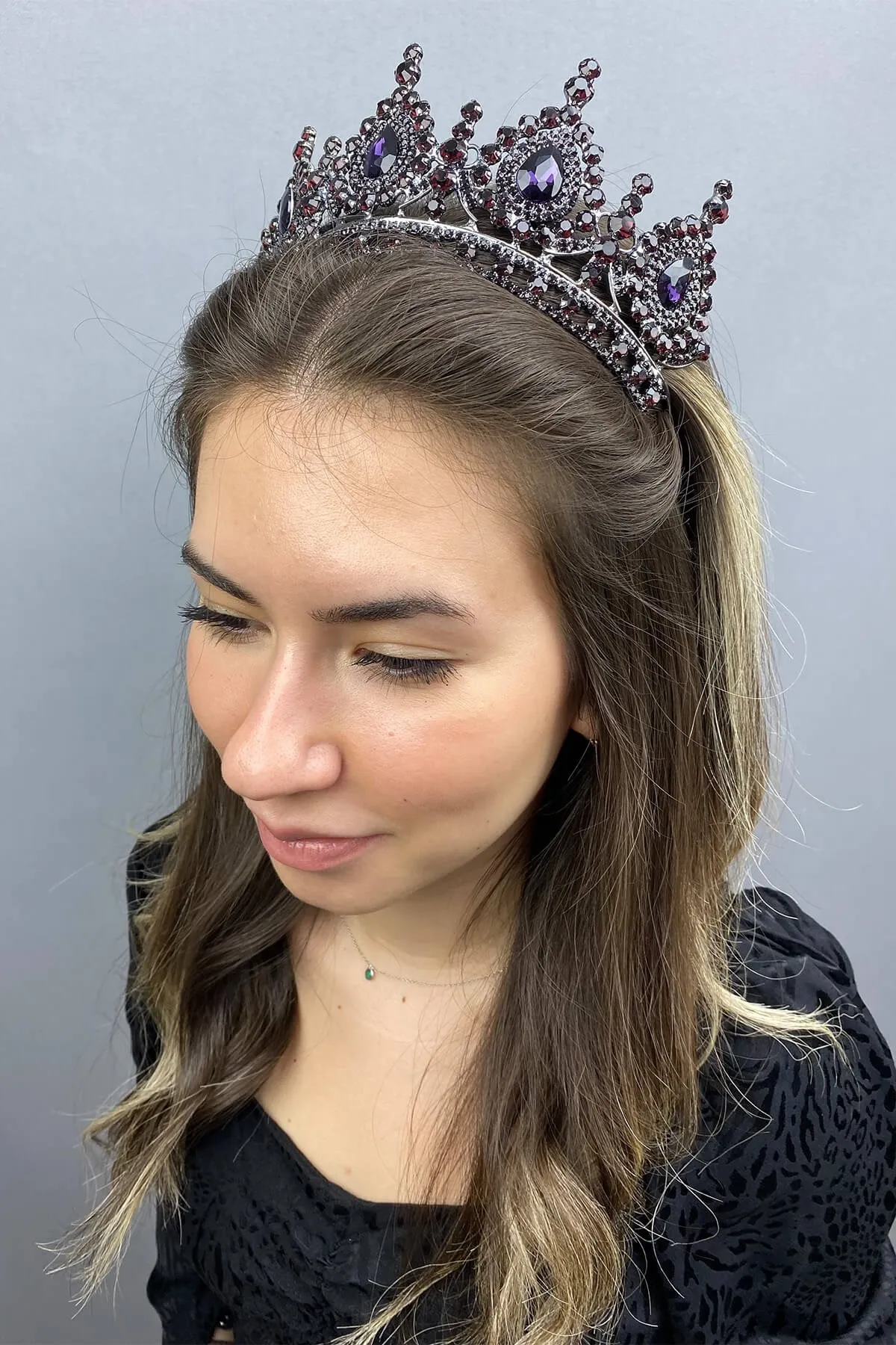 

Wedding Hair Jewelry Crystal Bridal Tiara Crown Silver Color Diadem Veil Tiaras Wedding Hair Accessories Headpieces Head Jewelr