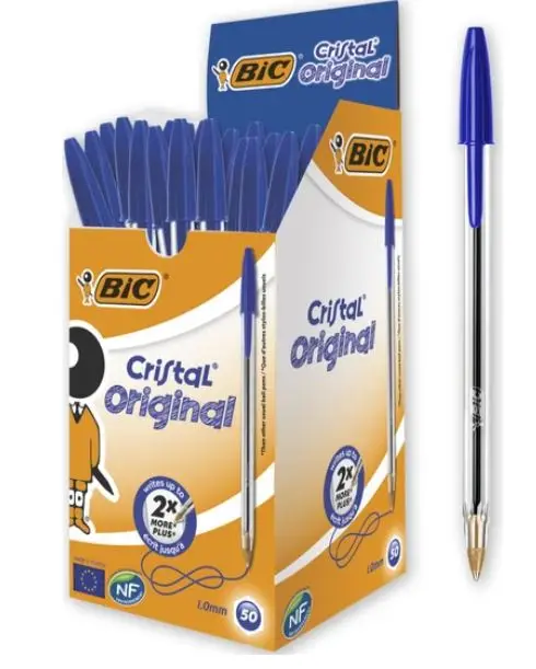 

Bic Cristal Medium Ballpoint Pen 1 Mm Blue Red Black 50 Pcs Box Superior Quality Brand Stationary Office School Writing Supplies