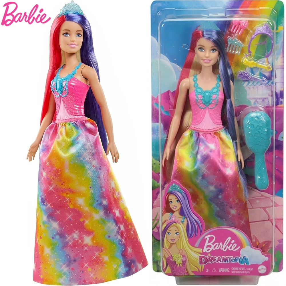 

Barbie Dreamtopia Princess Doll (11.5-inch) with Extra-Long Two-Tone Fantasy Hair, Hairbrush, Tiaras and Styling Accessories, Gi