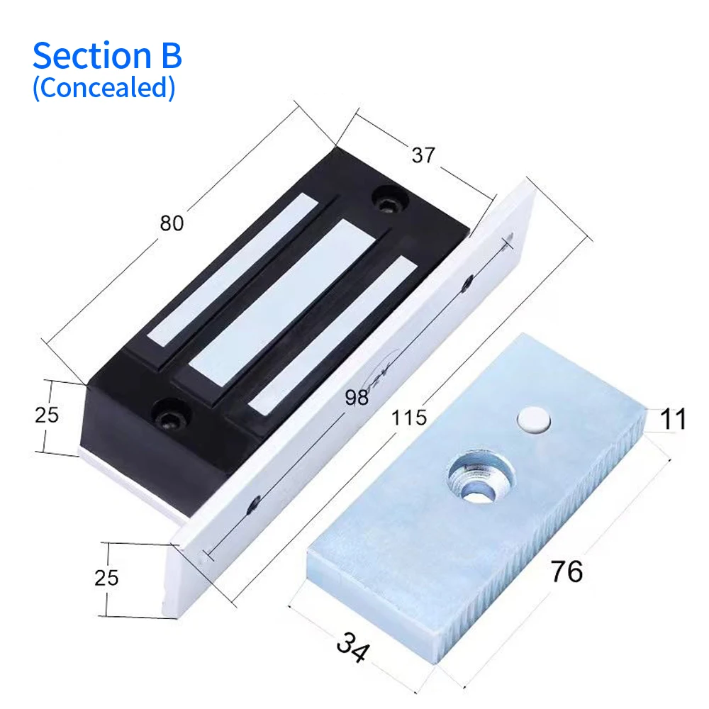 Мини DC12V электронный дверной замок электрический магнитный встроенная