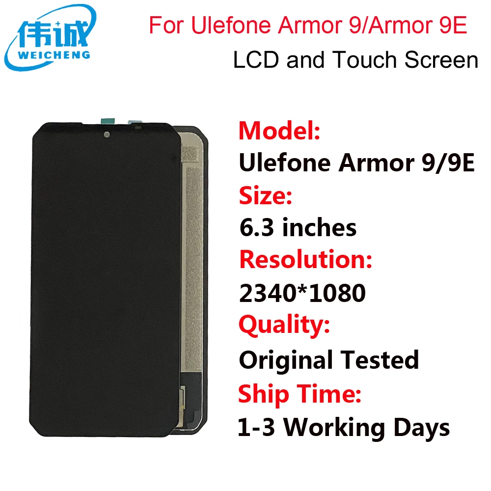 For Ulefone Armor 9 LCD Display Touch Screen Digitizer Assembly LCDFor Ulefone Armor 9E Display Armor9 LCD Screen Sensor