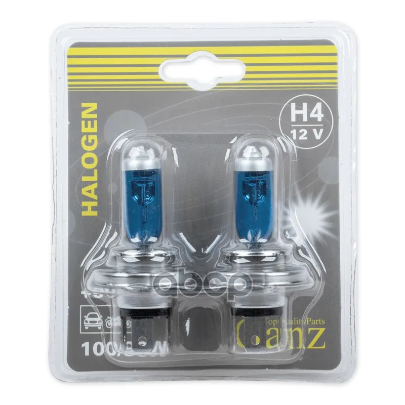 Лампа 12v H4 100/90w +50% P43t 5000k  2 Шт. Блистер GANZ арт. GIP06054
