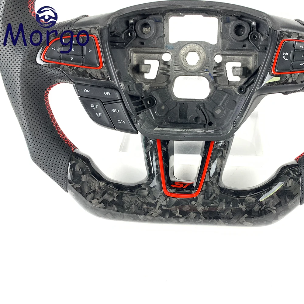 Рулевое колесо из кованого углеродного волокна под заказ для Ford Focus MK3 2015 2016 2017 ST RS